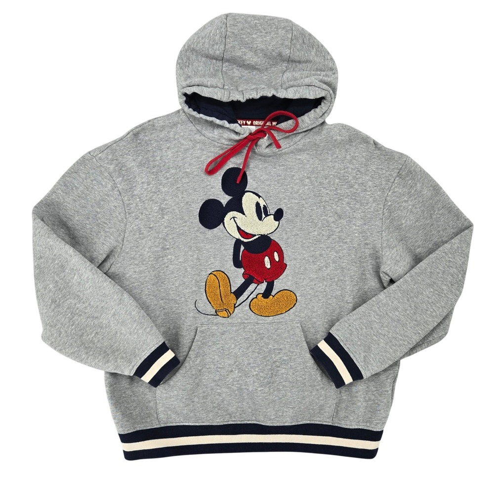 Disney Medium Embroidery Chenille Mickey Mouse Hoodie Retro Walt Disney World